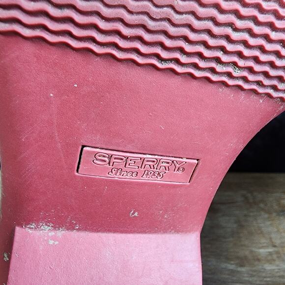 Sperry Plaid Fleece Ducks Rain Boots | Women's 7M - Picture 11 of 12